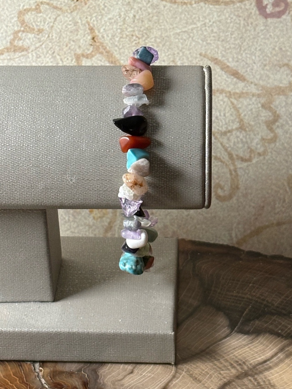 Multi-Color Gemstone Chip Stretch Bracelet
